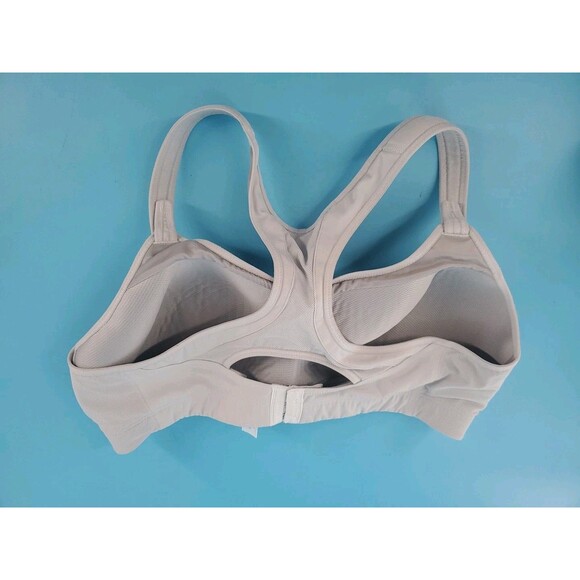 Syrokan Sports Bra Women's 42 DD Grey Mesh Detail Racerback Adjustable Straps - Picture 2 of 9